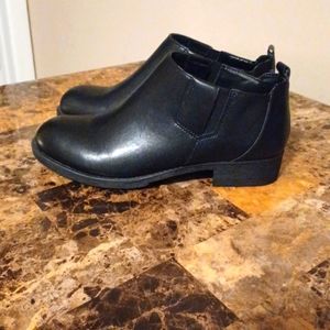 Easy spirit leather booties, 8.5, black